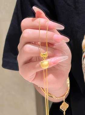 可爱蝴蝶结KT猫新款镀金吊坠