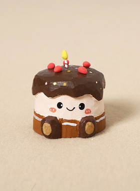 手工木雕可爱治愈系创意摆件