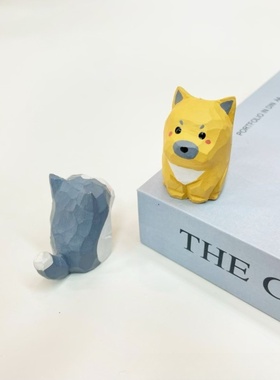 木雕治愈可爱桌面摆件