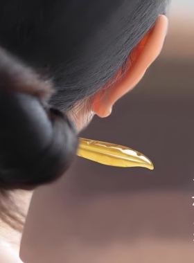 天然牛角发簪古风复古简约簪子