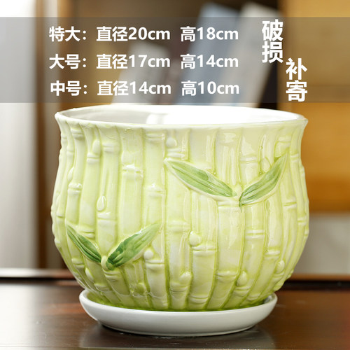 清仓特价特大号花盆带托盘大口径简约吊兰家用室内外绿植多肉花盆 - 图2