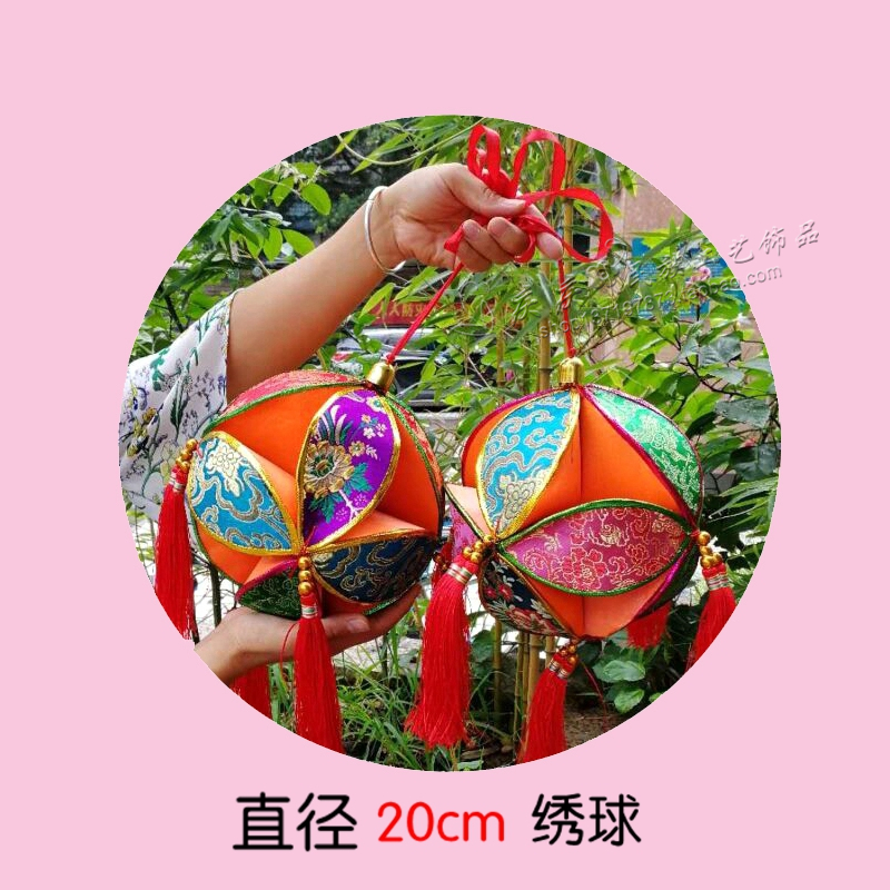 绣球 广西壮族特色纯手工刺绣民族工艺品礼品舞蹈道具 6CM8CM10cm - 图3