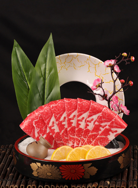 仿真雪花肥牛模型牛肉片道具