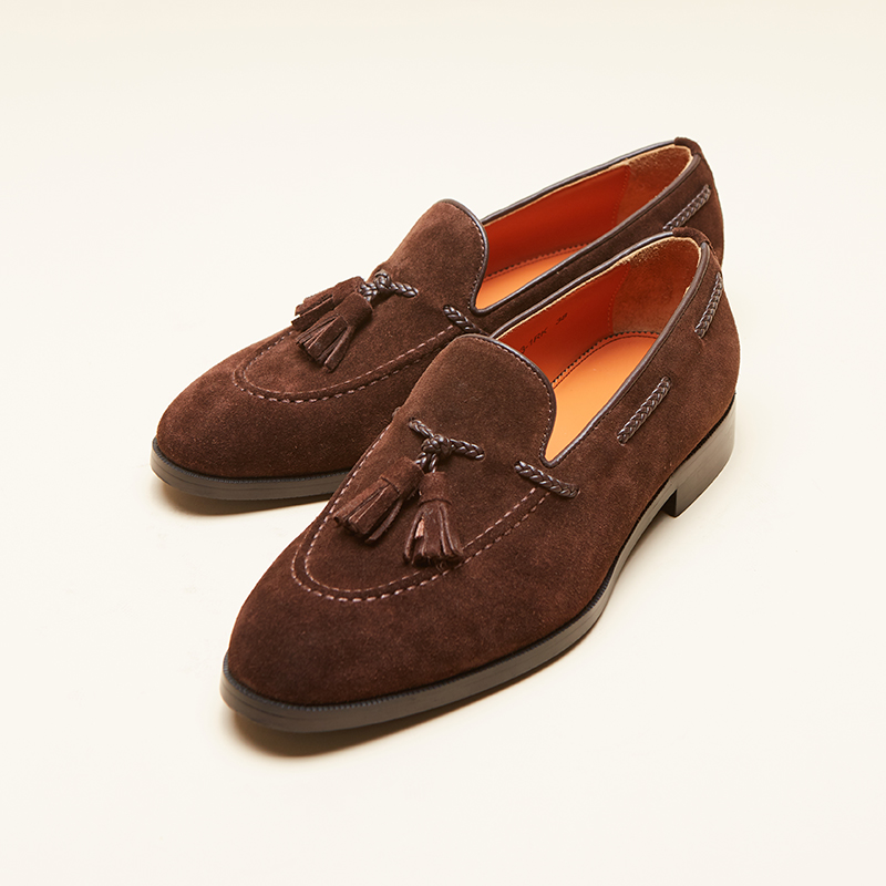 【blake翻毛小牛皮】chioryn青润乐福鞋男士英伦风豆豆鞋休闲皮鞋 - 图0