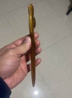 天然高贵羊发簪子复古典盘发古风发饰头饰双面雕刻莲花挽发配盒