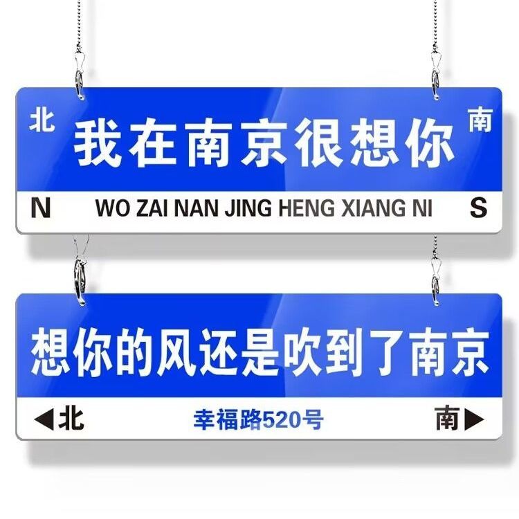 网红打卡指示牌网红打卡路牌夜市摆摊装饰品支持自定义内容 - 图0