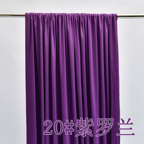 奶白色牛奶丝婚庆弹力布幔舞台演出吊顶装饰纱幔酒店宴会厅背景布 - 图2