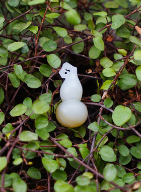 天然玉石雕刻葫芦吊坠