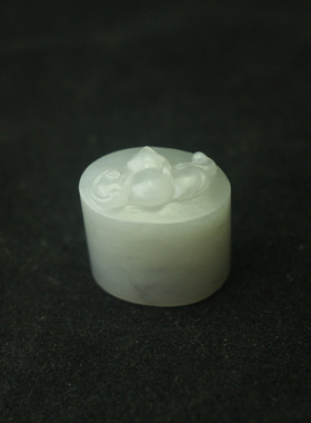 印章雕件天然和田玉男女福在眼前