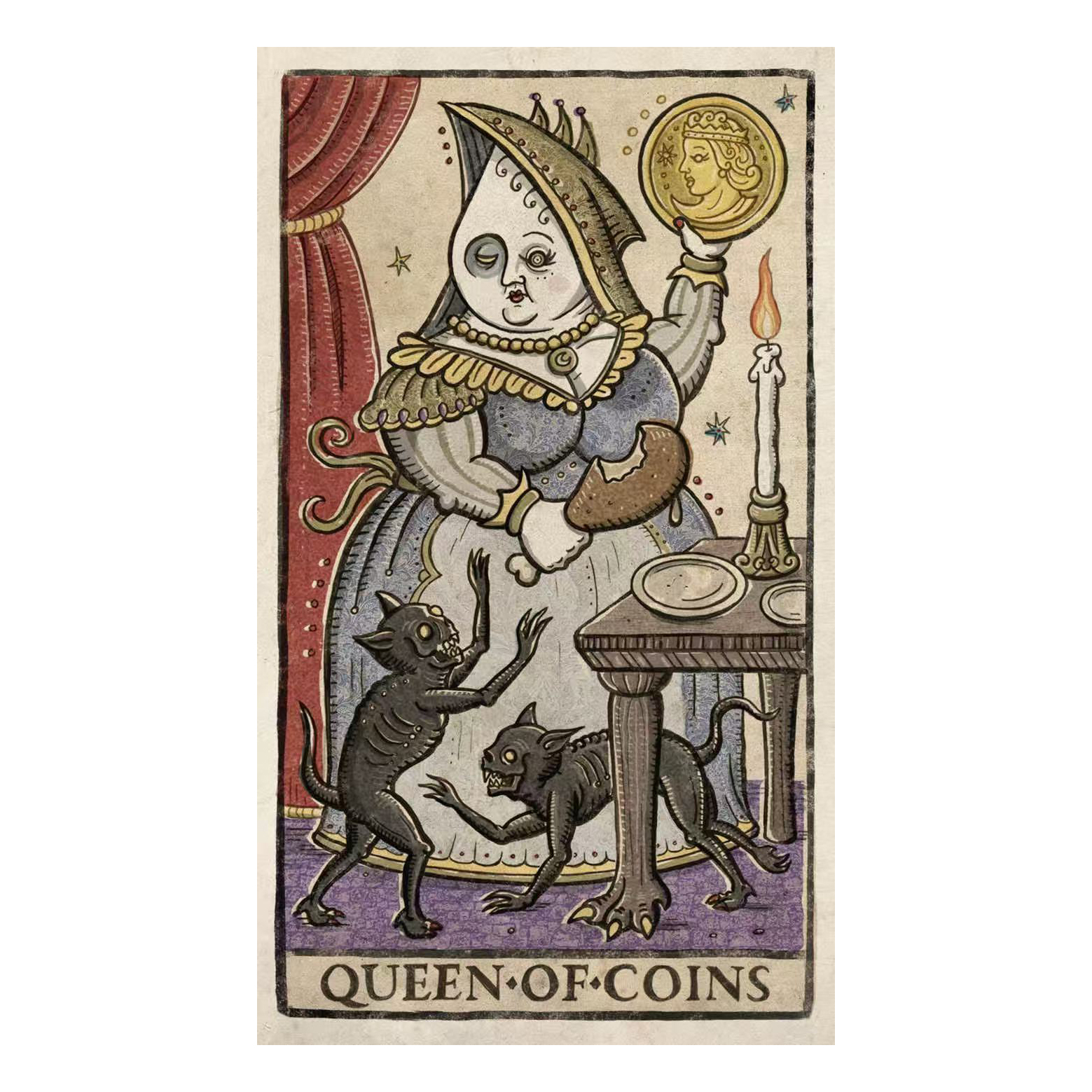 【现货】原装正版 新异月邪月塔罗牌 Trionfi Della Luna Tarot - 图0