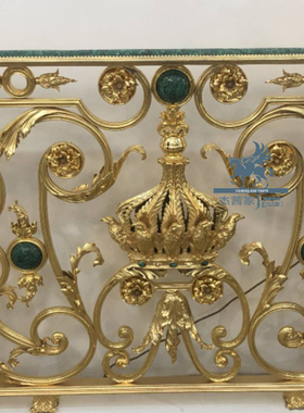 孔雀石欧式风天然扶手摆件