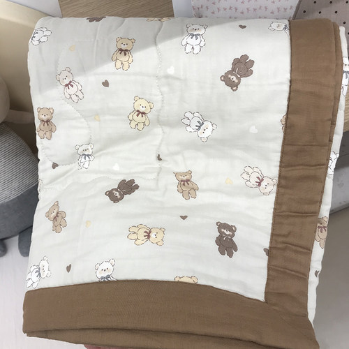开学季A类纯棉卡通双层纱布棉花空调被 新疆棉单双人儿童全棉夏被 - 图2