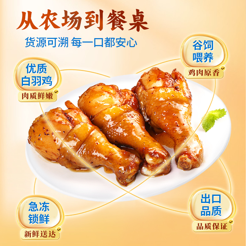 春雪琵琶腿鸡小腿4斤家庭装新鲜冷冻小鸡腿清真食品烧烤食材