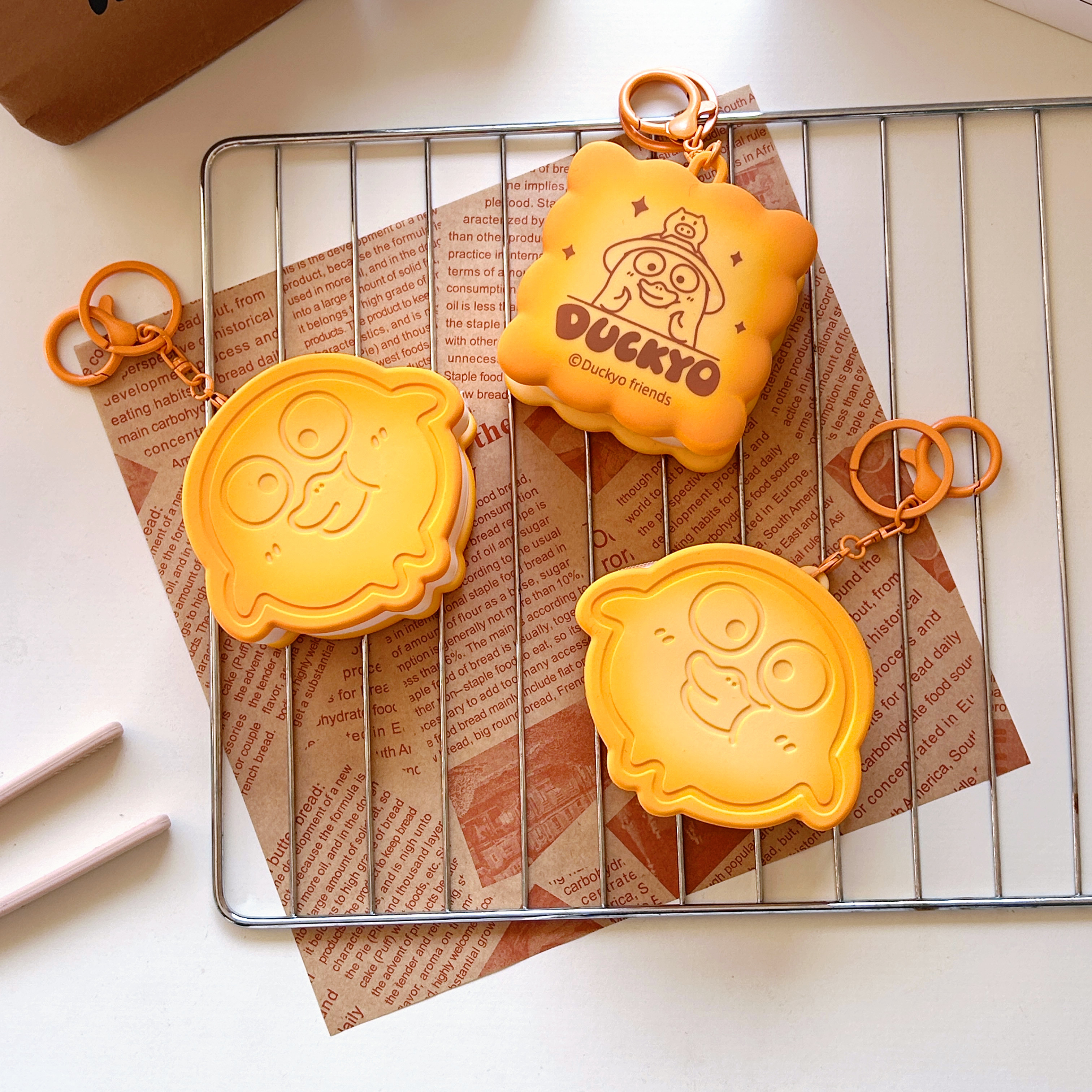 小刘鸭杂货铺烘焙硅胶零钱包收纳包耳机包可爱卡通便携面包吐司,淘宝优惠券,粉丝福利购,淘宝优惠卷