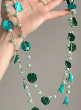 Willa｜波西米亚风贝壳串珠项链轻奢小众氛围感度假风锁骨链叠戴