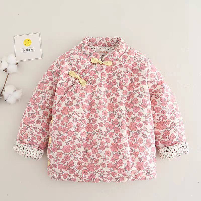 儿童偏襟手工棉花棉袄民国风小棉衣外套男女童加厚汉服中式上衣冬,淘宝优惠券,粉丝福利购,淘宝优惠卷