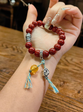 古法调养天然中药香手串非遗文创玫瑰花蕊夫人纯银配件送礼妈妈