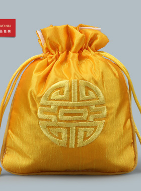 抽拉文玩核桃首饰收纳袋福袋