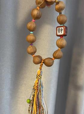 新款橄榄核原核手持搭配手工紫檀财等diy文玩手持挂件 原创