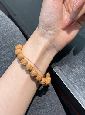 猴头雕刻奥特曼手串DIY文玩佛珠饰品配饰手机链手链吊坠包挂