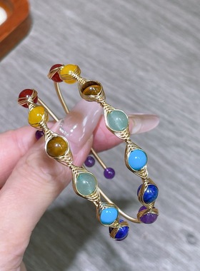 七脉手镯闺蜜水晶手环手串创意礼物天空之眼小众莱茵湖畔简约