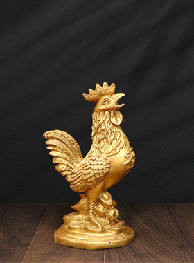 福字客厅生肖鸡纯铜镇宅