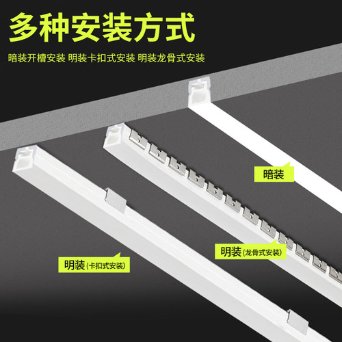 led柔性硅胶灯带条软套管12v24低压防水自粘220V嵌入式线形灯带槽 - 图2