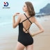 Áo tắm nữ Pula Shi ngực nhỏ thu thập gợi cảm Slim backless thời trang mới áo tắm nữ mỏng che bụng - Bộ đồ bơi One Piece