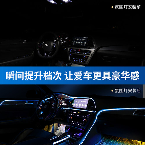 汽车氛围灯冷光线车内饰led导光条气氛usb改装饰灯带车载用品灯条-图1