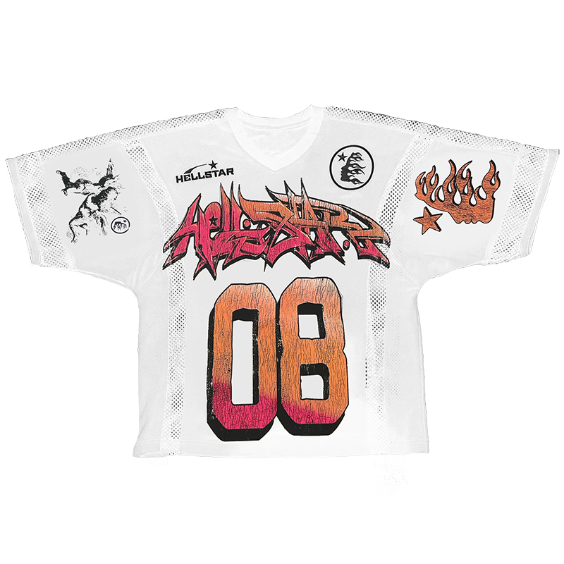 HELLSTAR STUDIOS JERSEY TEE 网眼拼接短袖球衣T恤 - 图3