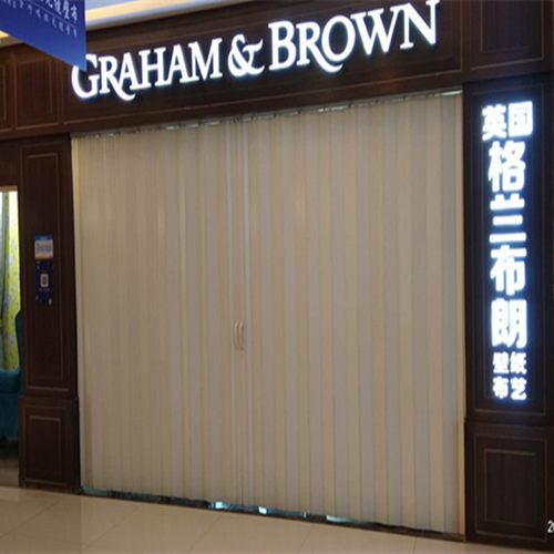 环保PVC折叠门厨房卫生间室内门隔断百叶门推拉门商铺门挂简易门 - 图1