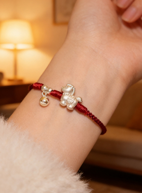 2026马年有钱小马手绳足银包金马年本命年红绳手绳送礼物