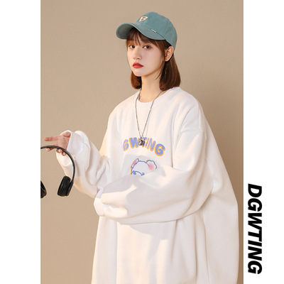 【拍3件】连帽设计感字母印花卫衣