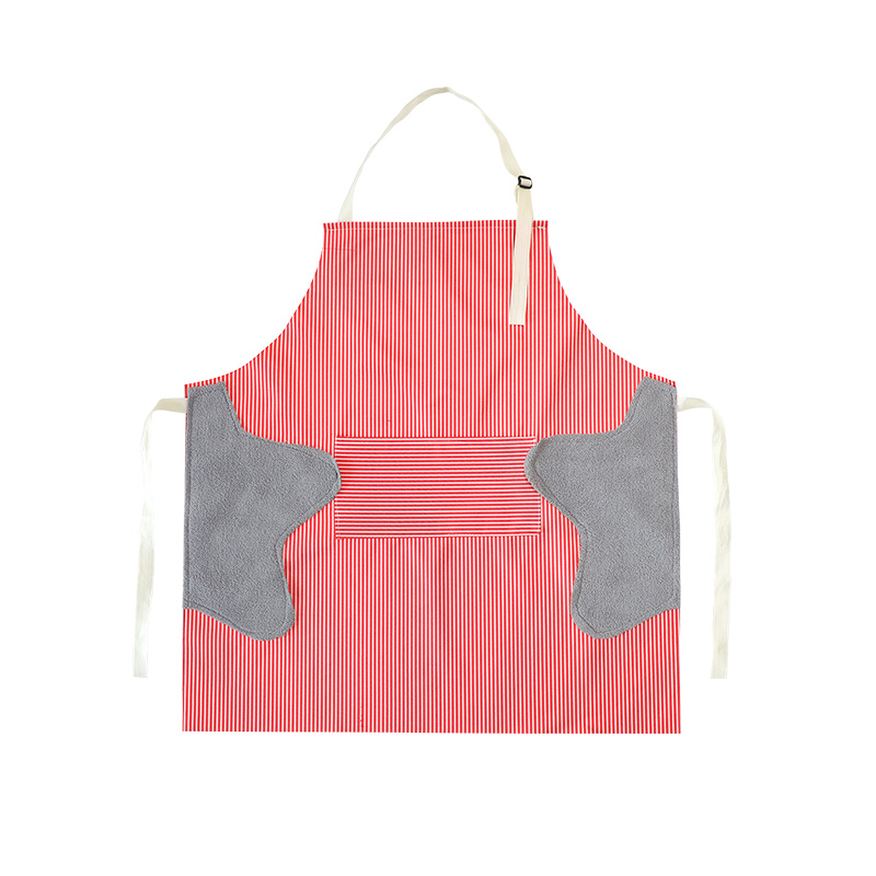 洁丽雅悠购专卖店洁丽雅围裙女可爱日系厨房擦手工作服防水防油家用时尚薄款围身裙0