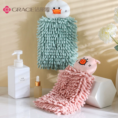 Jieliya Сюэниэль вытирает шарф, висящий милую кухонную тряпку, супер сильное водопоглощение, утолщенное сухое полотенце