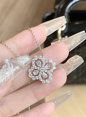 「幸运四叶草」纯银999项链女轻奢小众设计高级感送女友生日礼物