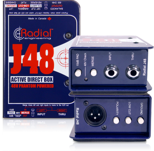 Radial PRODI RROD1 PROD2 J48 Stereo单双声道吉他键盘乐器DI盒 - 图2