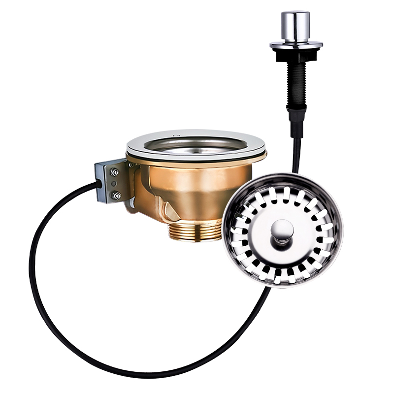 拖把池专用下水器陶瓷拖布池台控一键排水管水槽塞子按钮提篮配件 - 图1