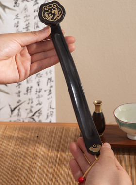 中式实木雕刻线香插礼盒摆件