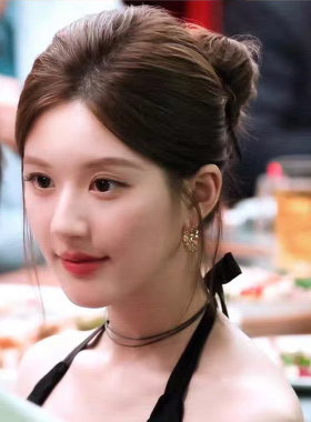 许妍赵露思项链黑色双层choker女