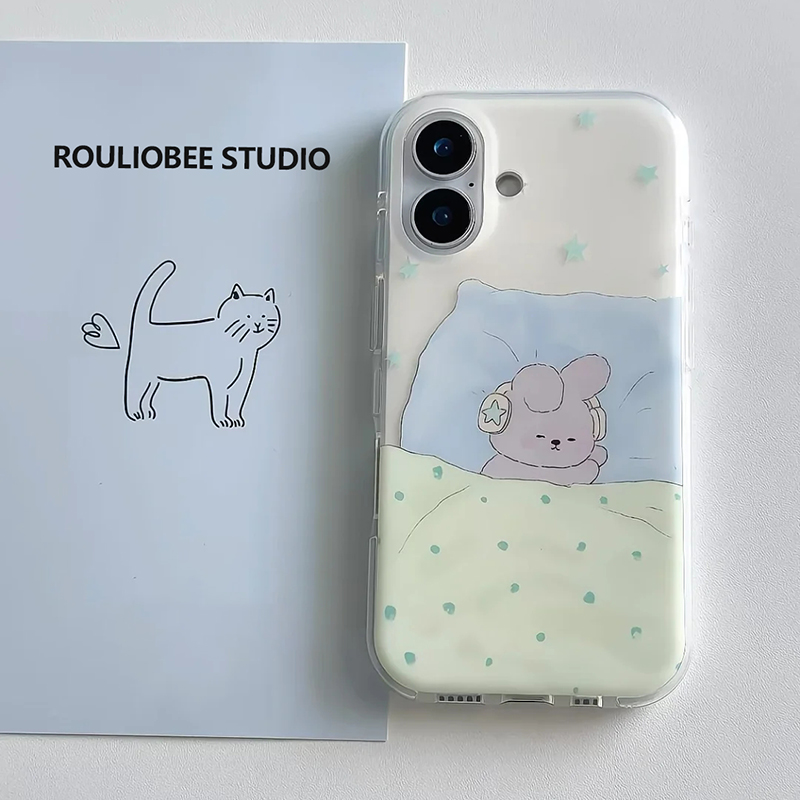 睡觉萌物适用iPhone16pro手机壳13苹果15promax可爱12女11华为mate60新款p70童趣vivo小米14红米k80荣耀oppo - 图0