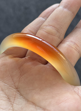 天然原矿马料高冰玛瑙玉髓一口糖63口径