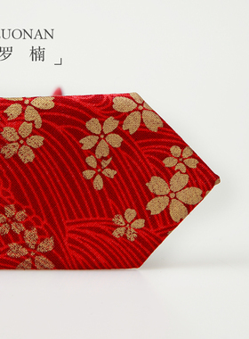 5cm樱花烫金原创情侣窄款领带
