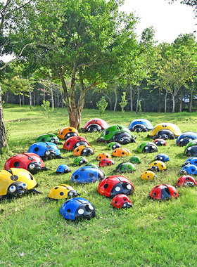 仿真七星园林草坪甲虫小品雕塑