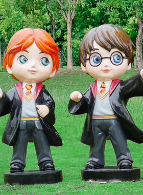 哈利波特动漫雕打卡景观摆件塑