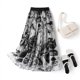 Summer Jurchen thin printed mulberry silk skirt