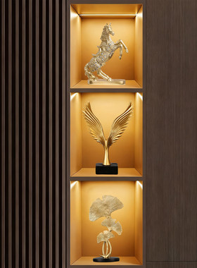 高级感玄关酒柜摆件装饰工艺品