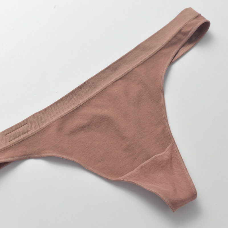 丁字裤.上新女低腰薄边无缝运动内裤瑜伽T裤锦纶棉裆舒适T-back