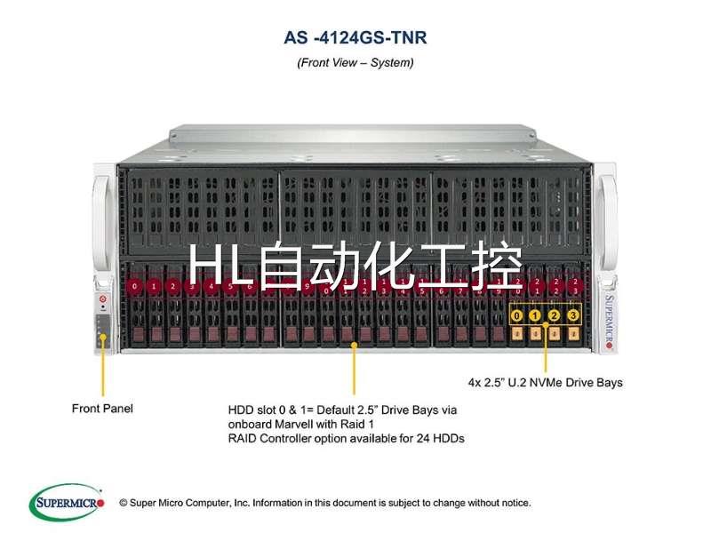 超微4124GS-TNR 双路AMD EPYC 8路GPU深度学习RTX3090 A100服务器 - 图0