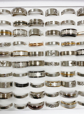 欧美夸张个性时尚男女款钛钢戒指